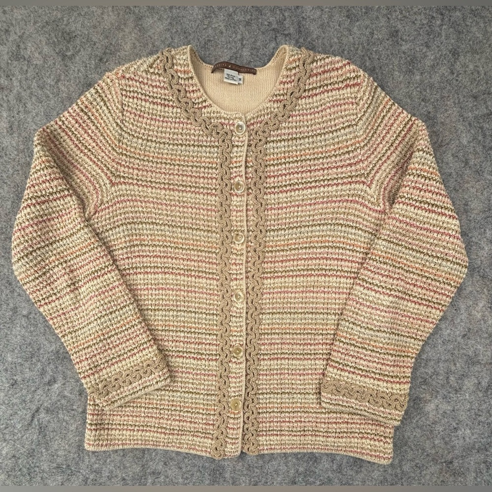 Peruvian Connection | Cardigan | 100% Pima Cotton | Made‎ in Peru | Size Medium
